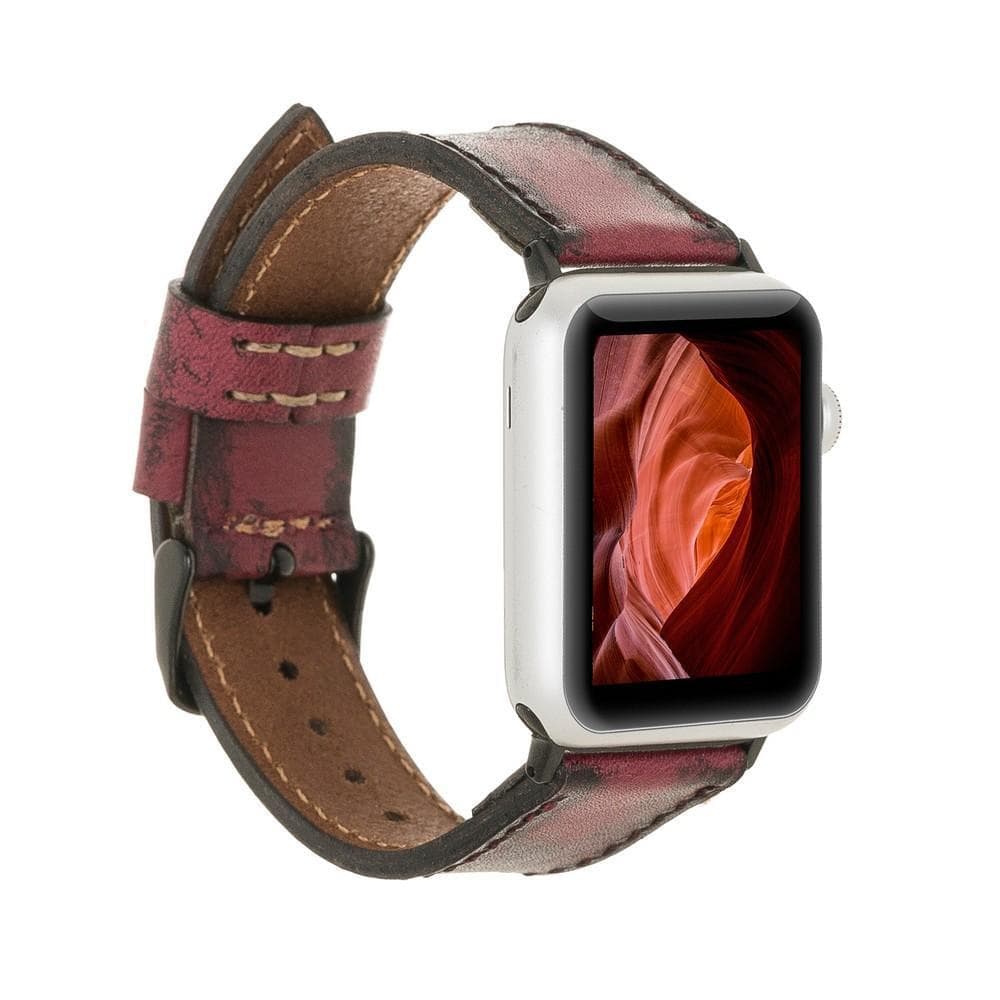 Klassisches Apple-Watch-Armband aus echtem Leder 
