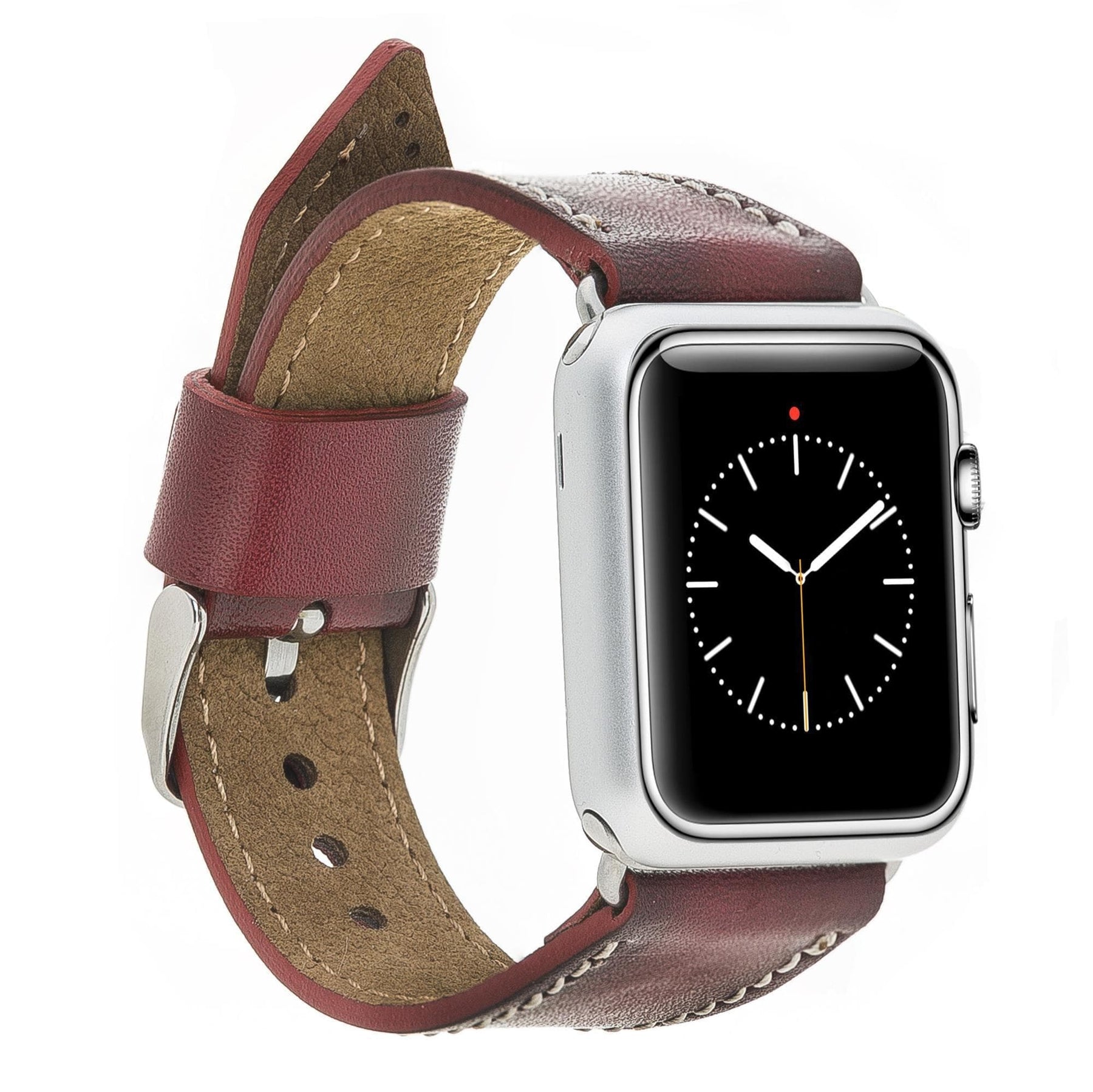 Klassisches Apple-Watch-Armband aus echtem Leder 