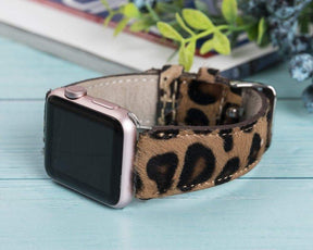 Klassisches Apple-Watch-Armband aus echtem Leder 