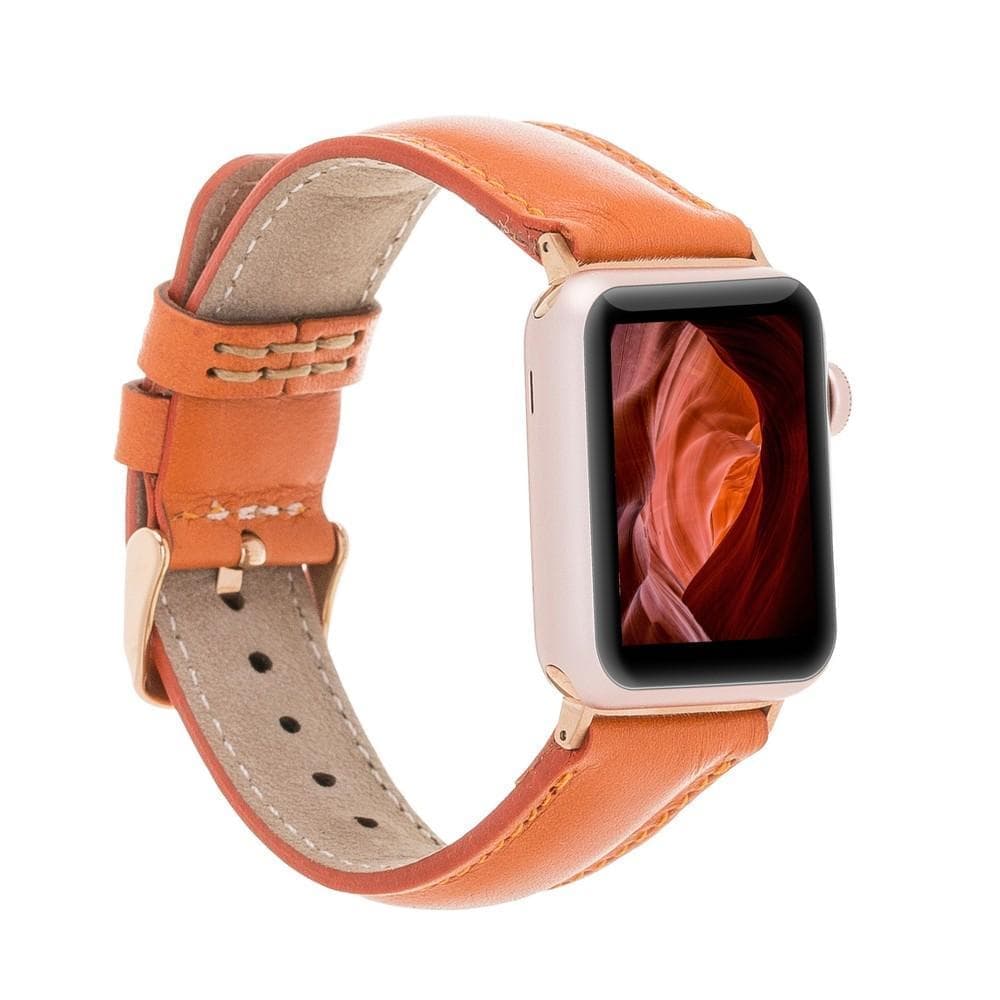 Klassisches Apple-Watch-Armband aus echtem Leder 