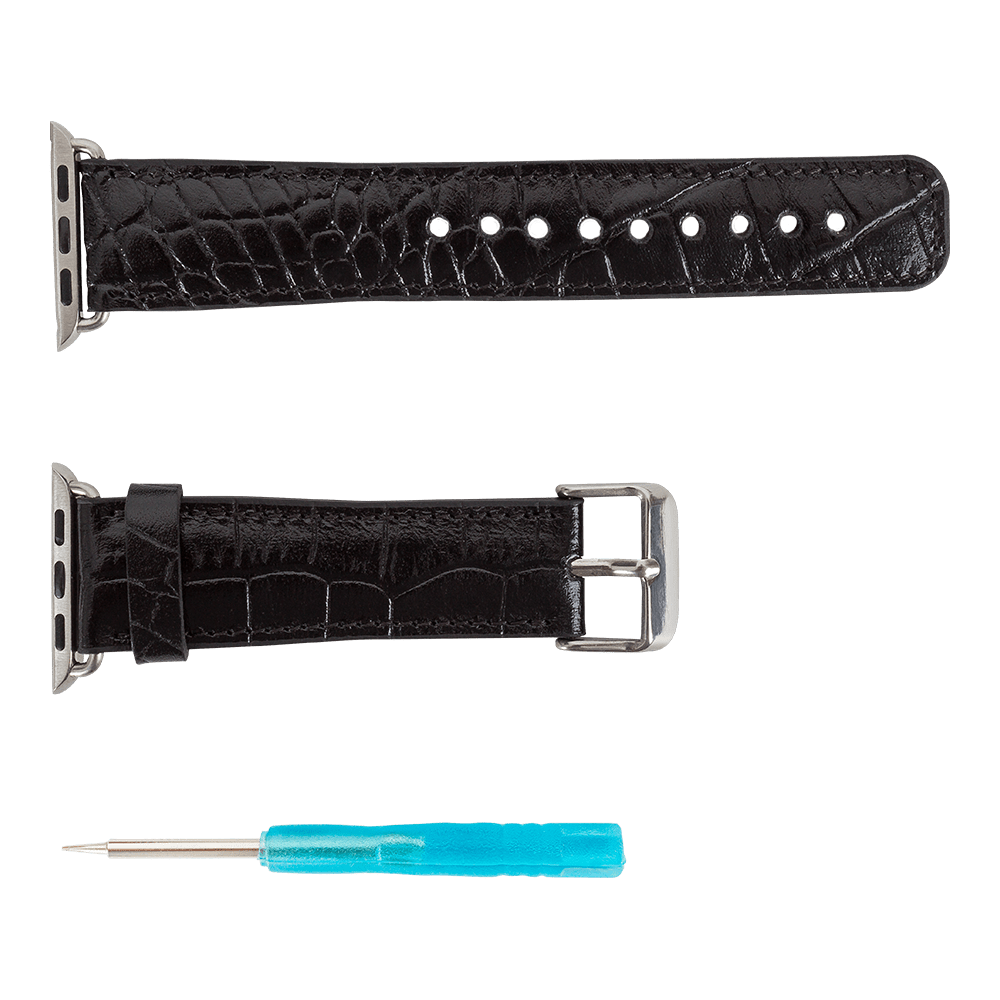 Klassisches Apple-Watch-Armband aus echtem Leder 
