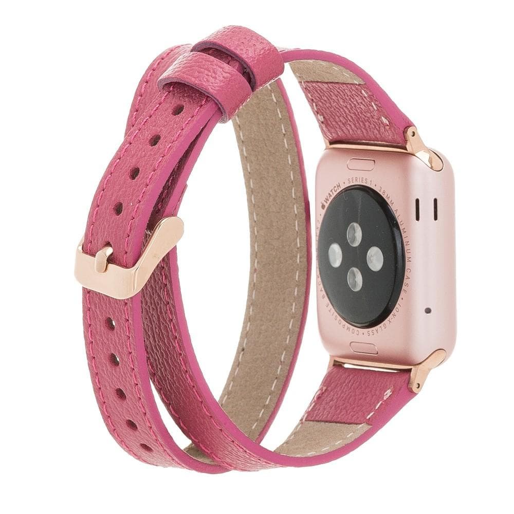 Apple-Watch-Armband aus echtem Leder im Double-Tour-Stil – DT 