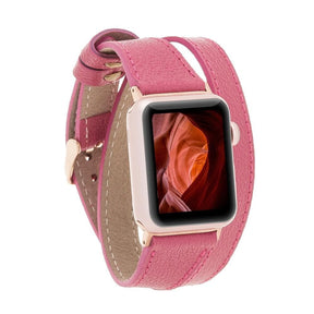 Apple-Watch-Armband aus echtem Leder im Double-Tour-Stil – DT 