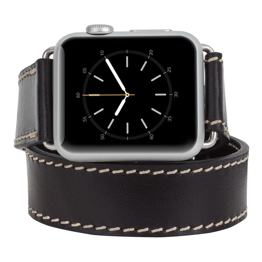 Apple-Watch-Armband aus echtem Leder im Double-Tour-Stil – DT 
