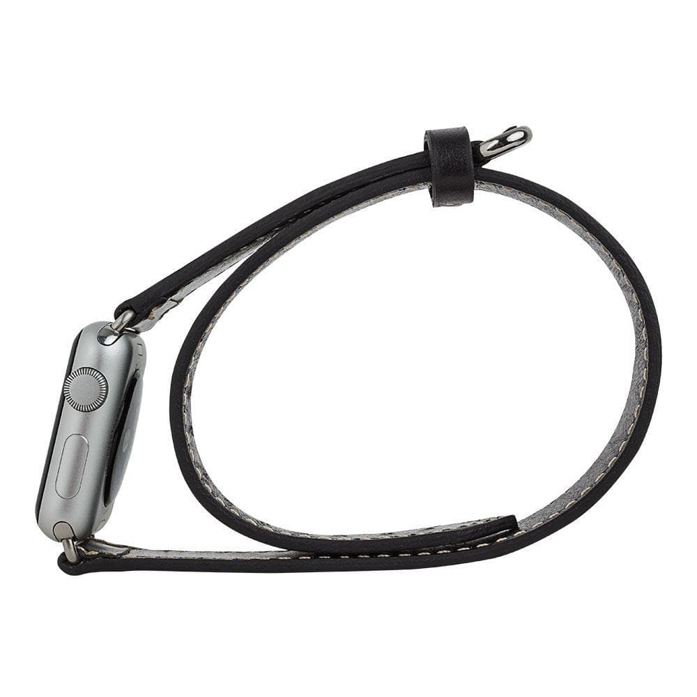 Apple-Watch-Armband aus echtem Leder im Double-Tour-Stil – DT 