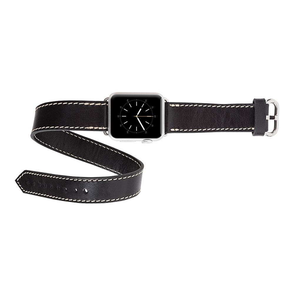 Apple-Watch-Armband aus echtem Leder im Double-Tour-Stil – DT 