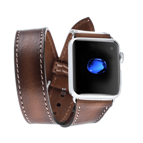Apple-Watch-Armband aus echtem Leder im Double-Tour-Stil – DT 