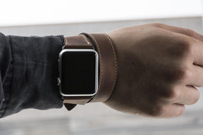 Apple-Watch-Armband aus echtem Leder im Double-Tour-Stil – DT 