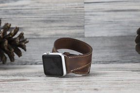 Apple-Watch-Armband aus echtem Leder im Double-Tour-Stil – DT 
