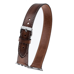 Apple-Watch-Armband aus echtem Leder im Double-Tour-Stil – DT 