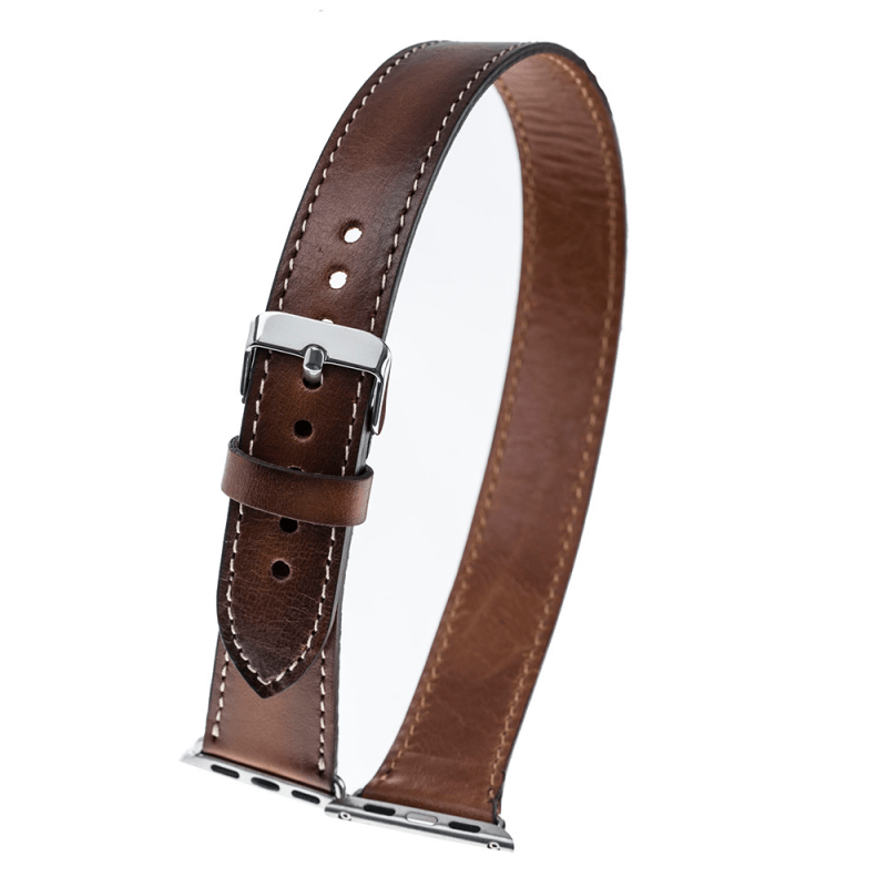Apple-Watch-Armband aus echtem Leder im Double-Tour-Stil – DT 