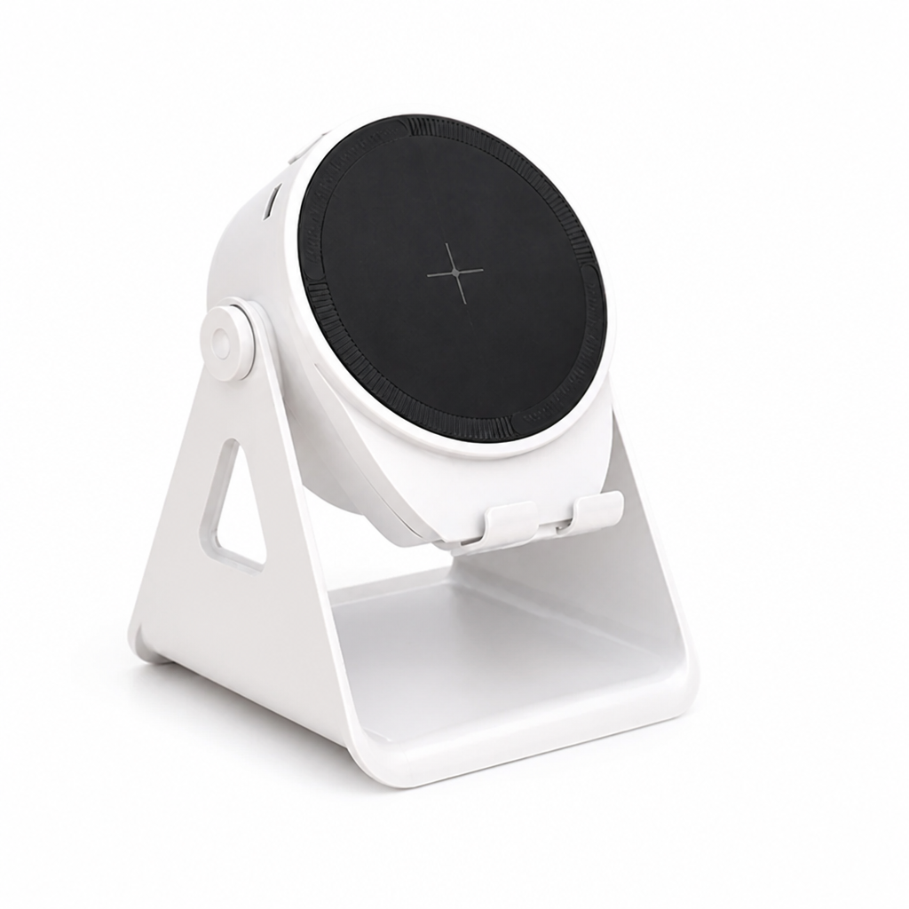 Multifunctionele speaker met telefoonhouder en laadfunctie
