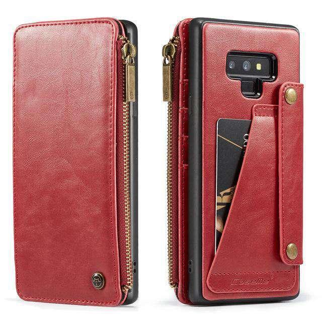 Leren-Look Hoesje Voor Galaxy Note 9 Met Pasvak