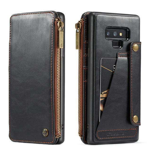 Slank beschermhoesje voor Note 9 met leren-look afwerking